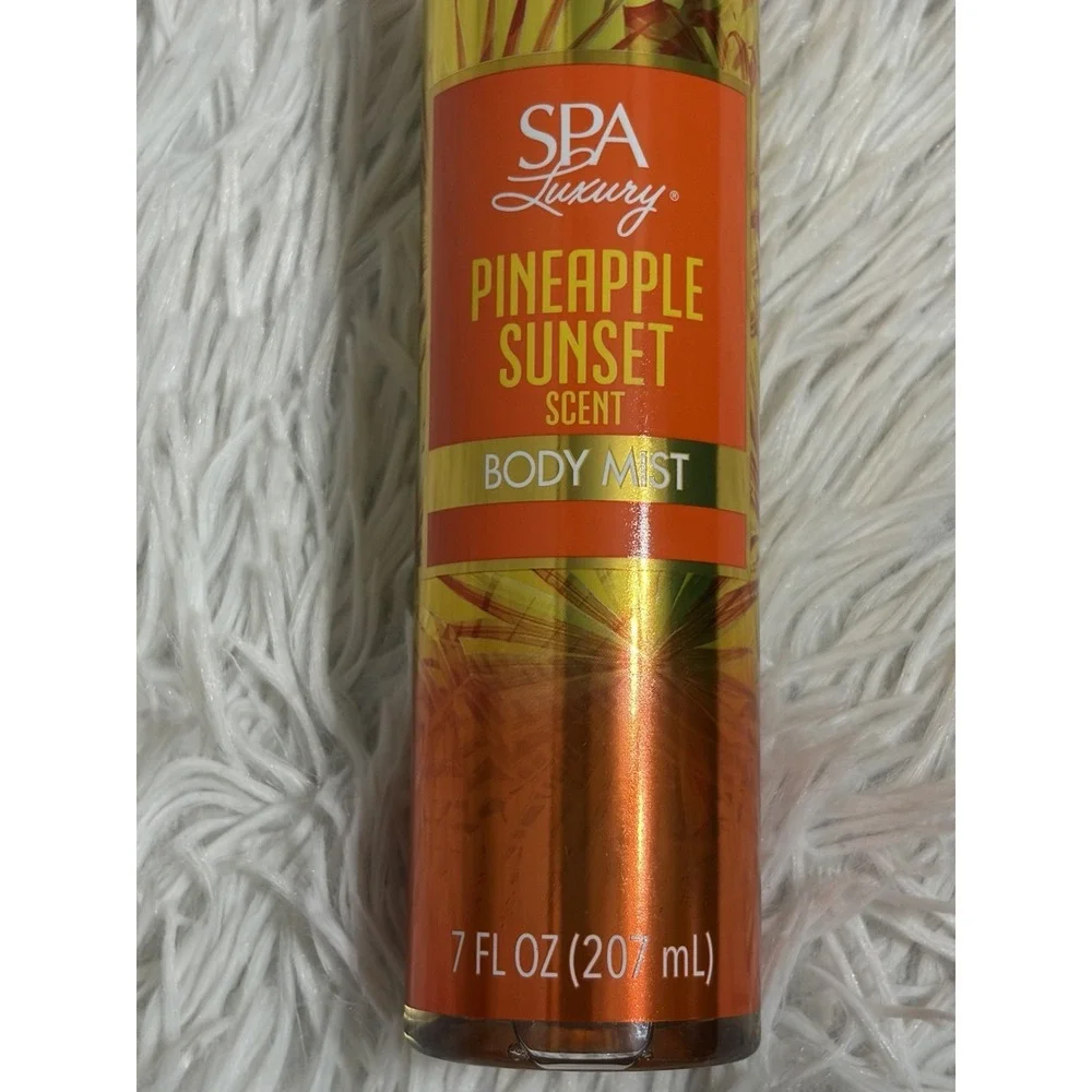 Spa Luxury Pineapple Sunset Scent Body Wash, Body Mist, Body Lotion Set/3